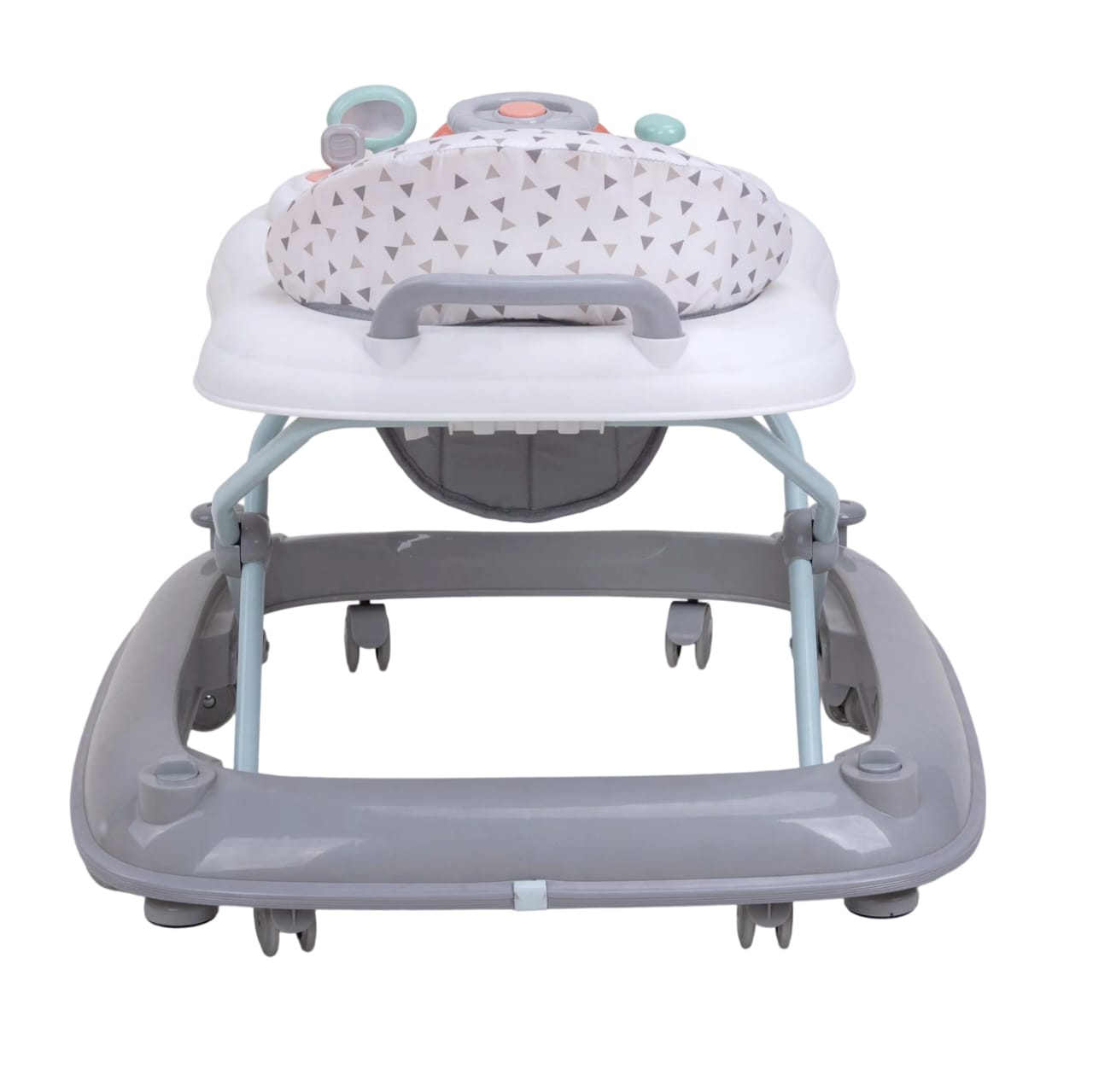 Zubaida's Deluxe Bambies® 4-in-1 Baby Walker with Detachable Activity Tray, Push-Behind, Padded Seat and Feeding Tray Functions
