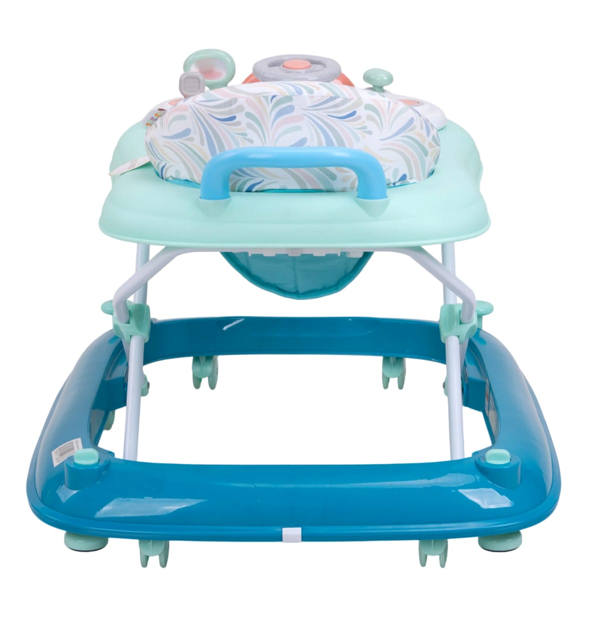 Zubaida's Deluxe Bambies® 4-in-1 Baby Walker with Detachable Activity Tray, Push-Behind, Padded Seat and Feeding Tray Functions