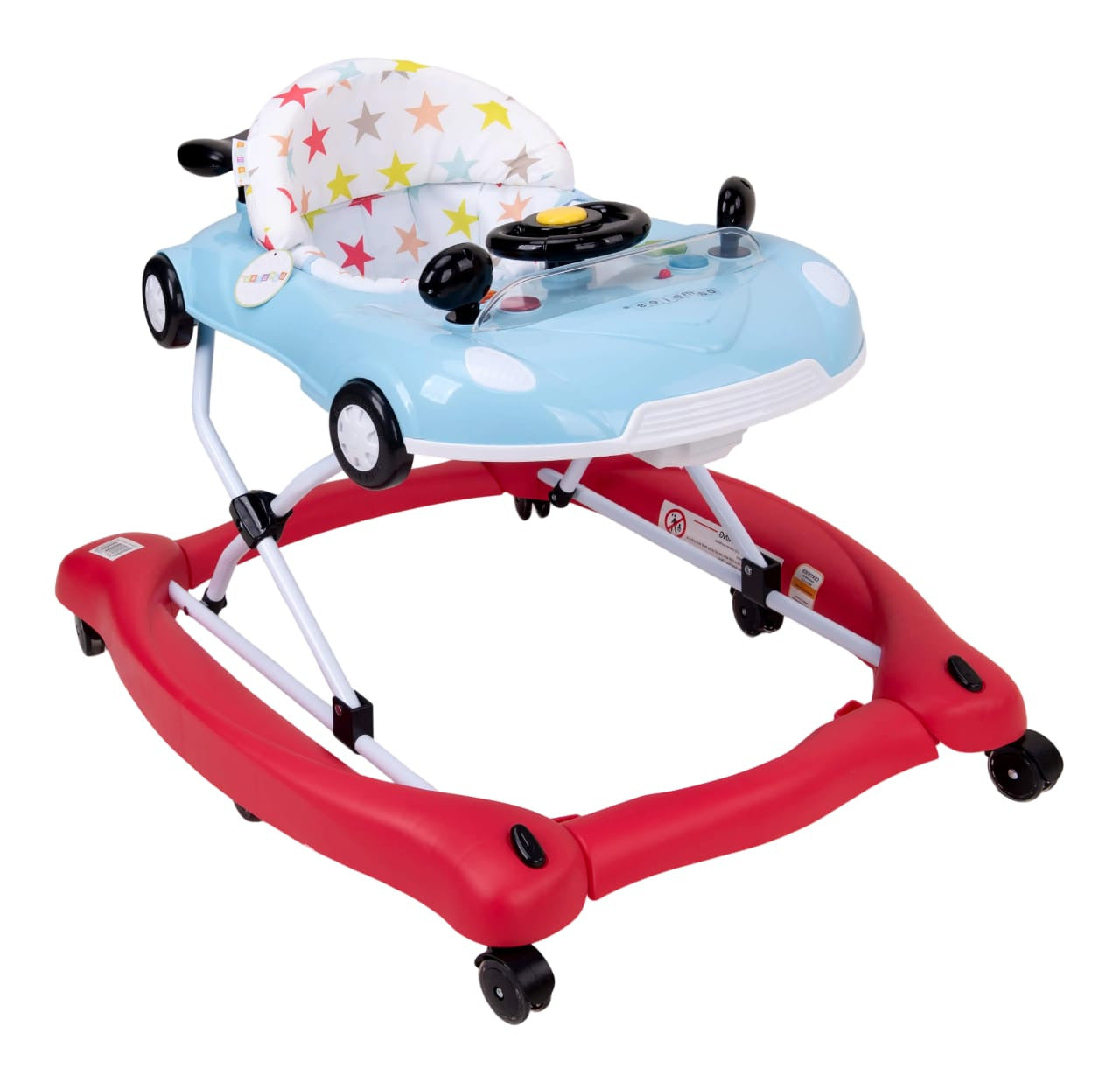 Zubaida's Ultimate Premium Bambies® 5-in-1 Baby Walker with Detachable Activity Tray, Rocker, Push-Behind, Padded Seat and Feeding Tray Functions