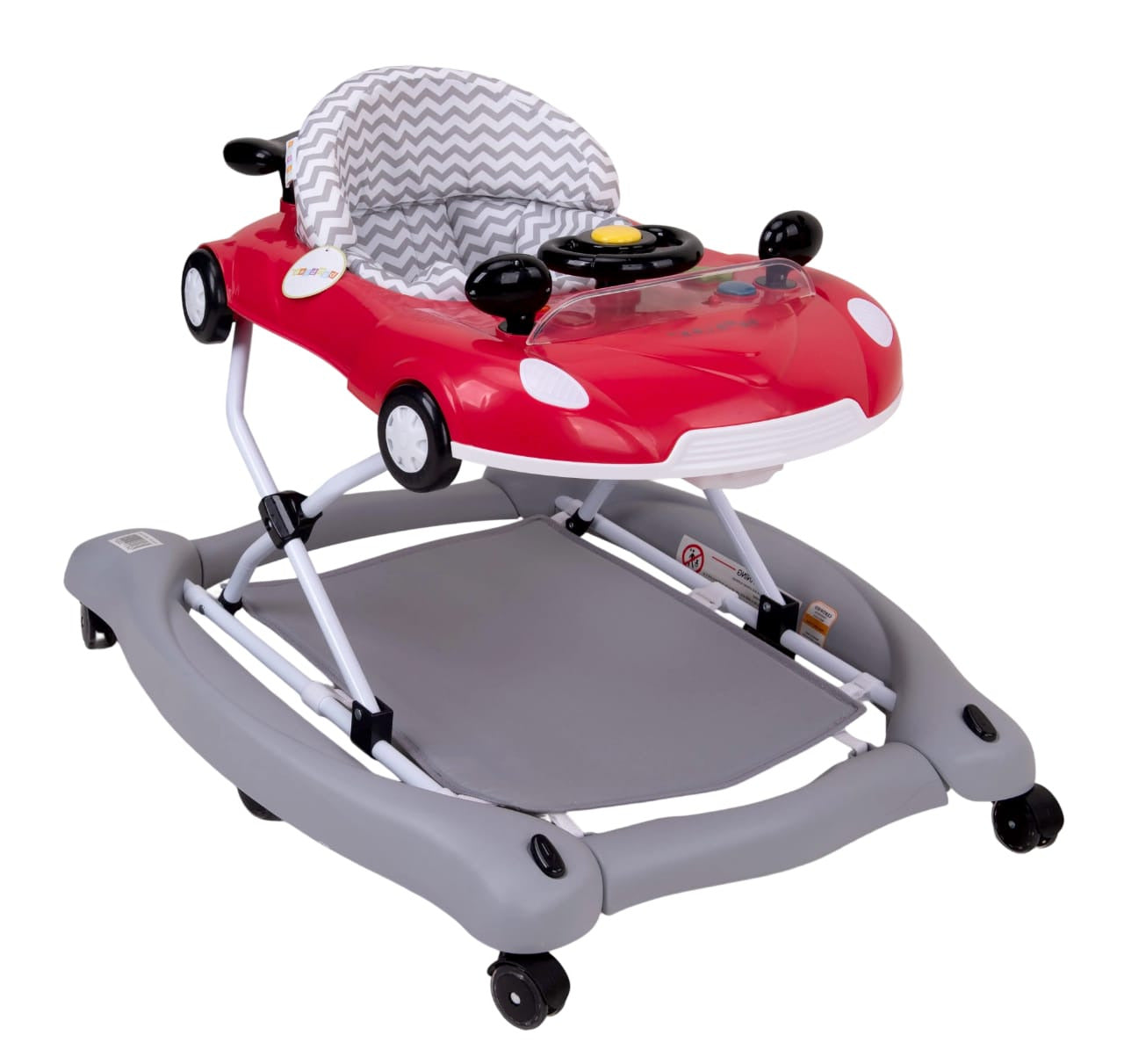 Zubaida's Ultimate Premium Bambies® 5-in-1 Baby Walker with Detachable Activity Tray, Rocker, Push-Behind, Padded Seat and Feeding Tray Functions
