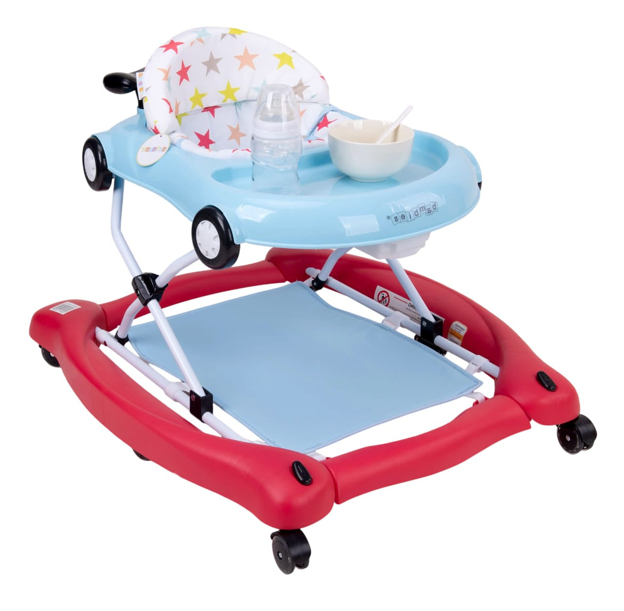 Zubaida's Ultimate Premium Bambies® 5-in-1 Baby Walker with Detachable Activity Tray, Rocker, Push-Behind, Padded Seat and Feeding Tray Functions