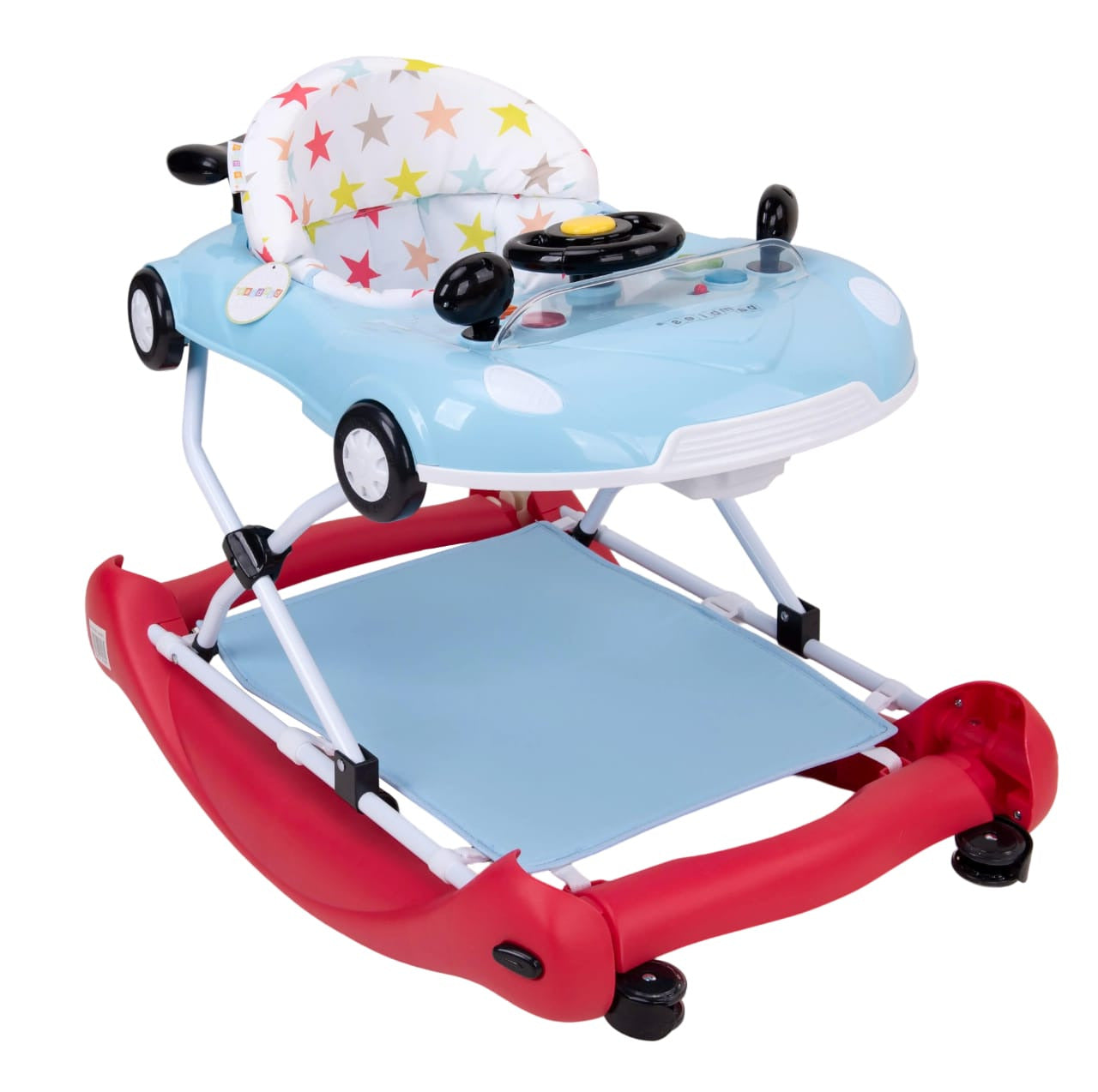 Zubaida's Ultimate Premium Bambies® 5-in-1 Baby Walker with Detachable Activity Tray, Rocker, Push-Behind, Padded Seat and Feeding Tray Functions