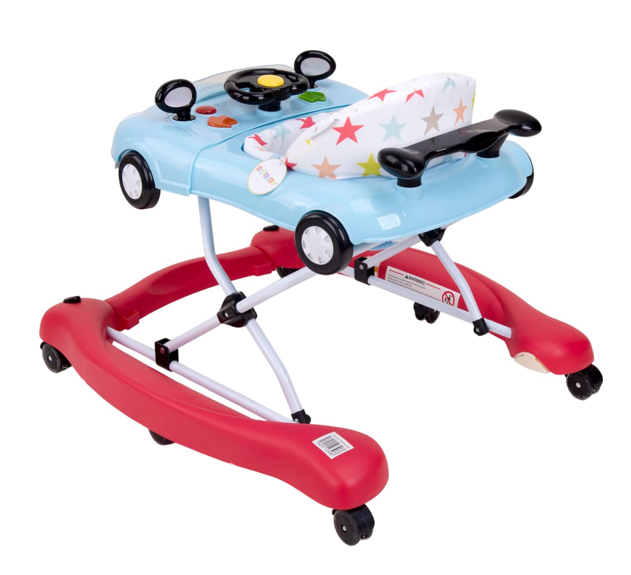 Zubaida's Ultimate Premium Bambies® 5-in-1 Baby Walker with Detachable Activity Tray, Rocker, Push-Behind, Padded Seat and Feeding Tray Functions
