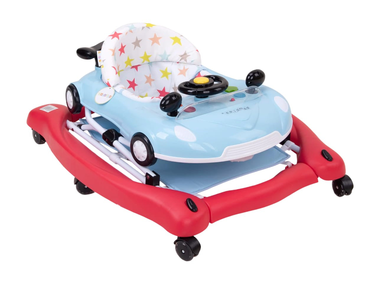 Zubaida's Ultimate Premium Bambies® 5-in-1 Baby Walker with Detachable Activity Tray, Rocker, Push-Behind, Padded Seat and Feeding Tray Functions