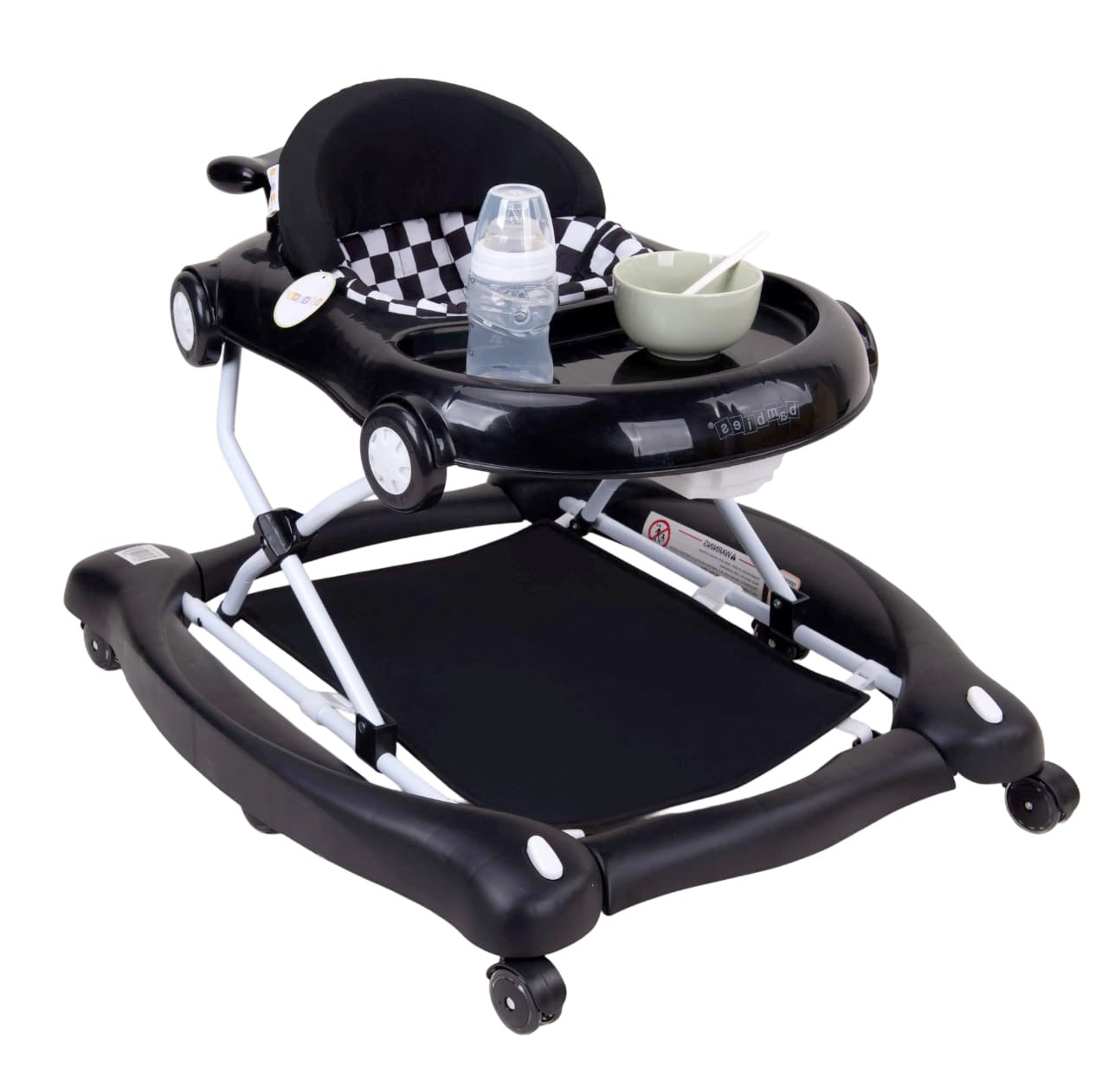 Zubaida's Ultimate Premium Bambies® 5-in-1 Baby Walker with Detachable Activity Tray, Rocker, Push-Behind, Padded Seat and Feeding Tray Functions