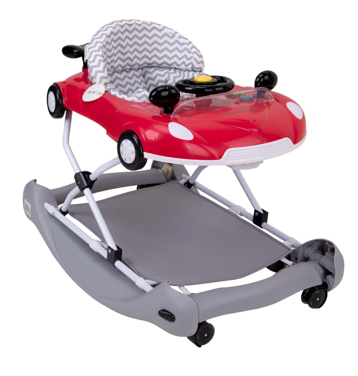Zubaida's Ultimate Premium Bambies® 5-in-1 Baby Walker with Detachable Activity Tray, Rocker, Push-Behind, Padded Seat and Feeding Tray Functions