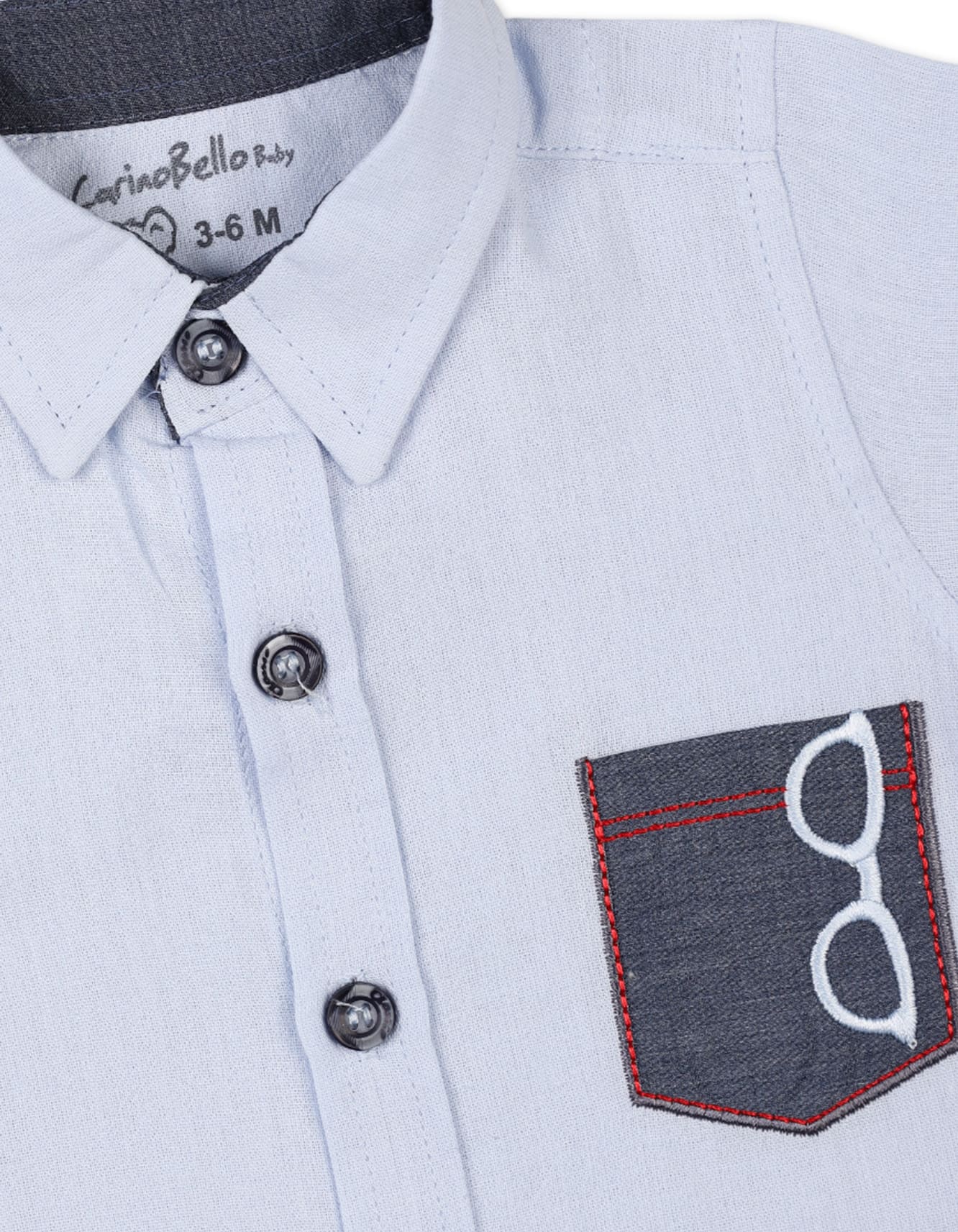 Baby Boys Summer Suit Light Blue Striped Premium Turkish Collection at Zubaidas Official Pakistan