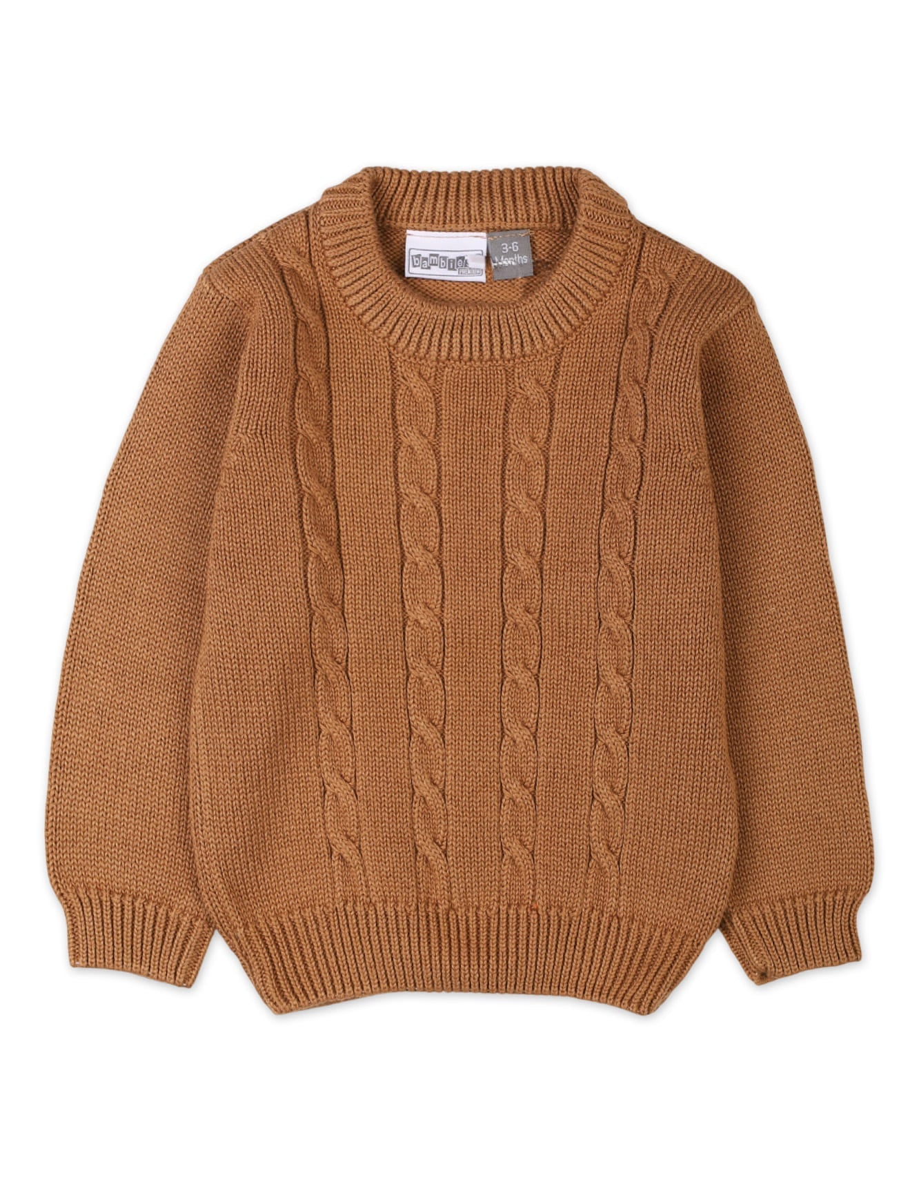 Baby Boys Winter Knitted Pullover Sweaters Bambies Brown at Zubaidas