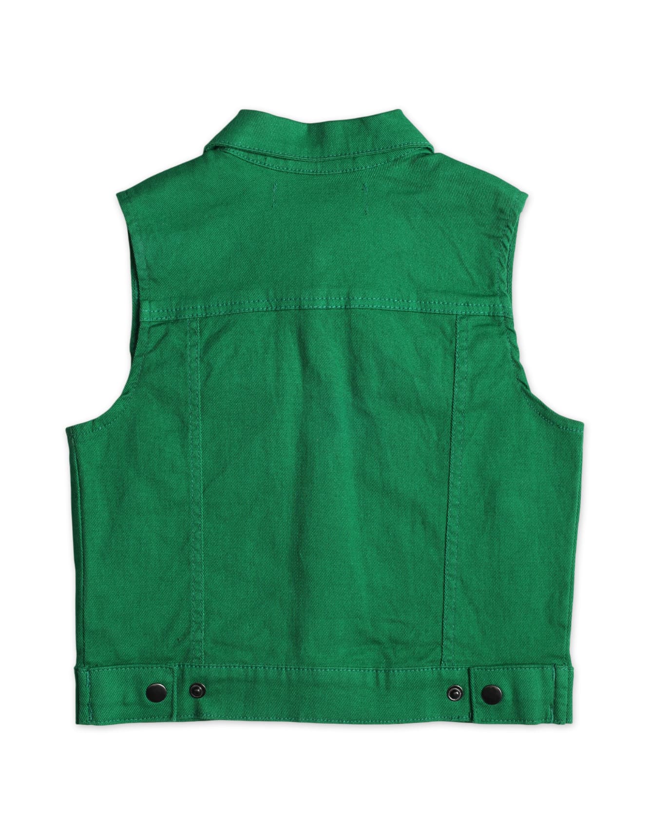 Baby Girls and Girls Winter Denim Jacket Bambies Sleeveless Green at Zubaidas Pakistan