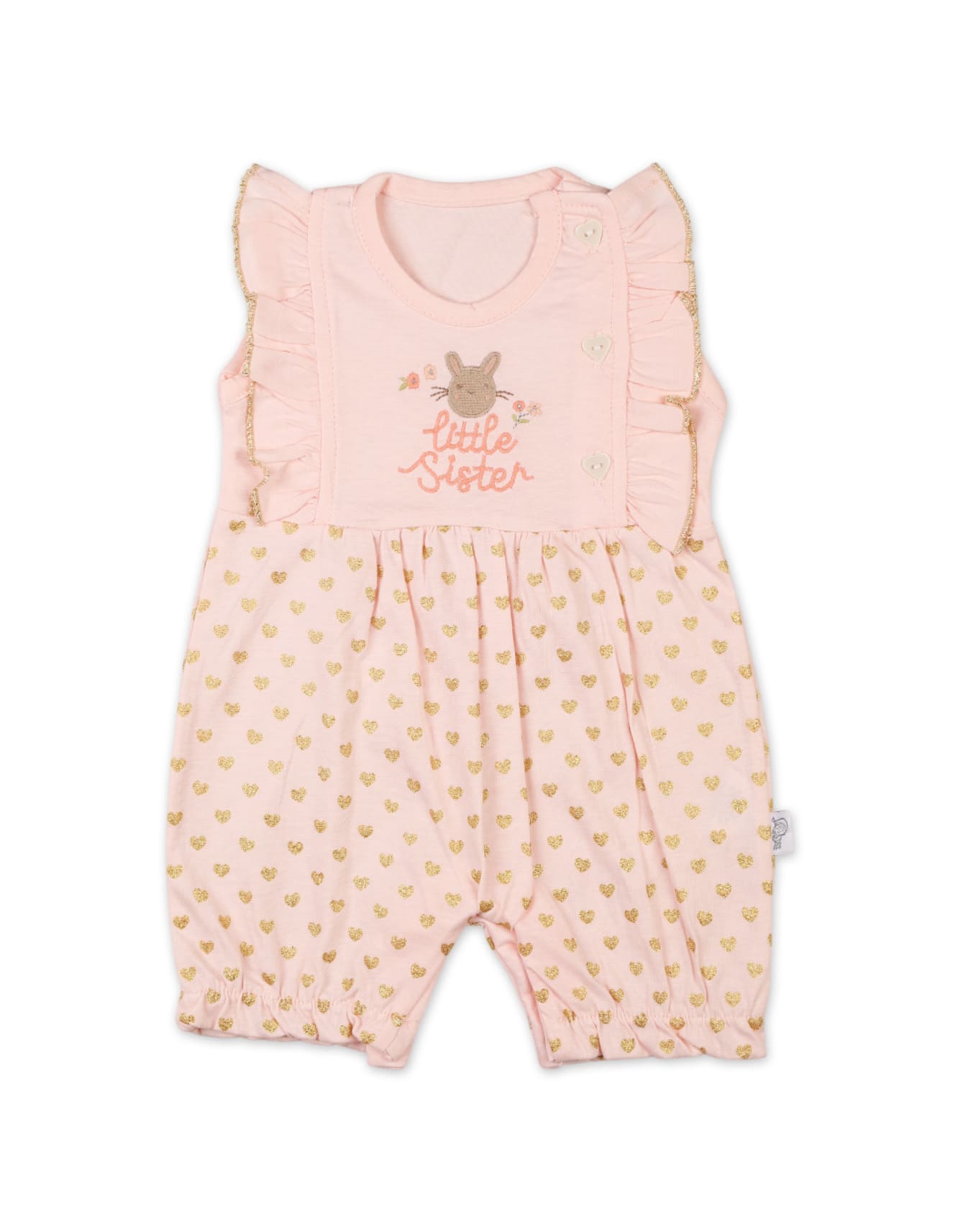 Baby Girls Summer Romper Peach Premium Turkish Collection at Zubaidas