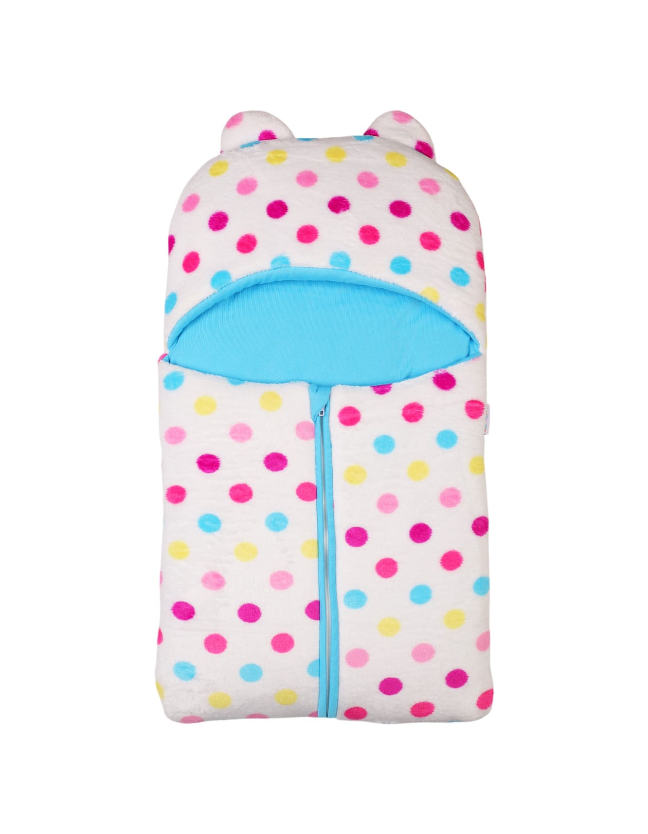 Infant Baby Carry Nest Bambies Polka Dot Print Sky Blue at Zubaidas