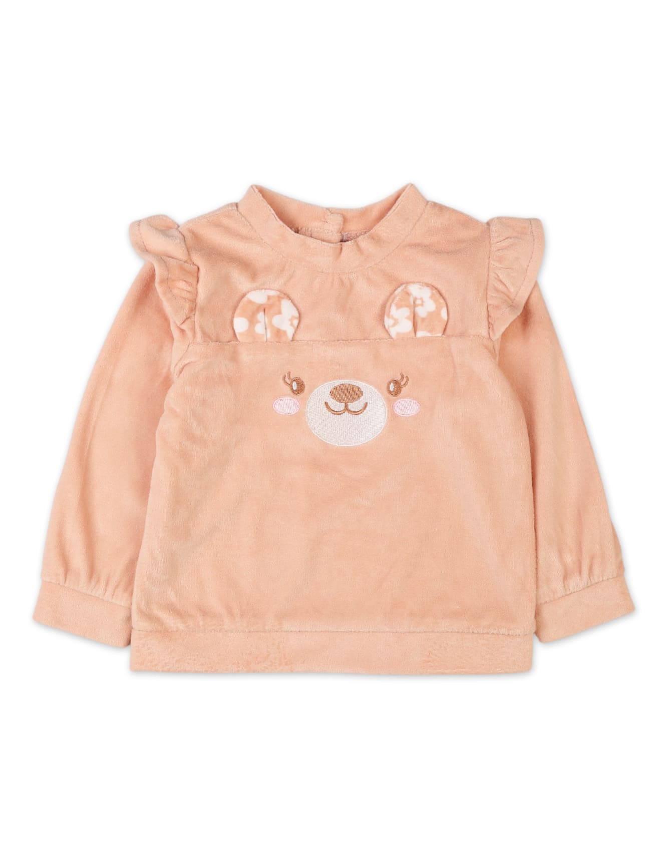 Infant Baby Girl Two Pieces Winter Clothing Sets Bambies Floral Peach at Zubaidas Pakistan
