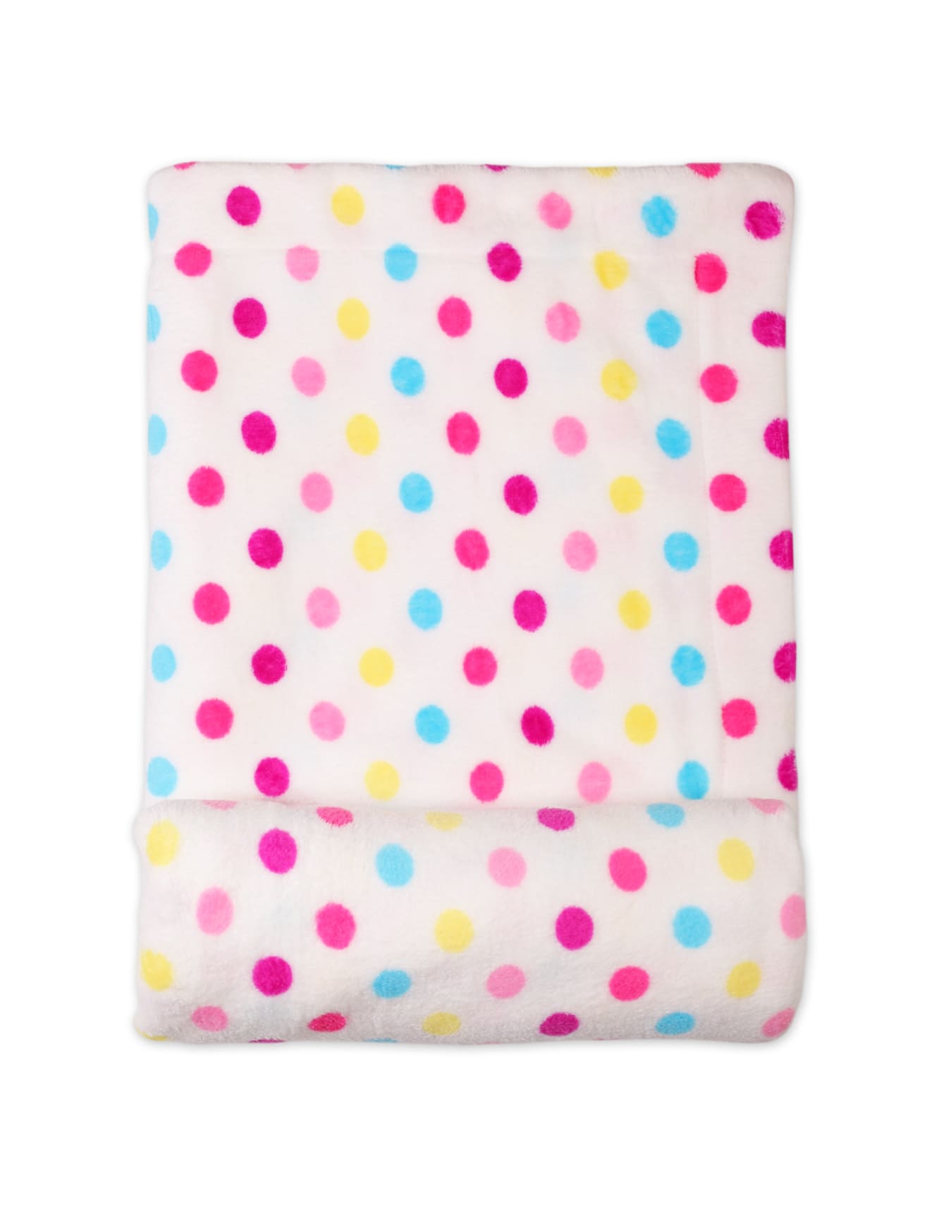 Newborn Baby Girls Soft Blankets Bambies Polka Dots White at Zubaidas