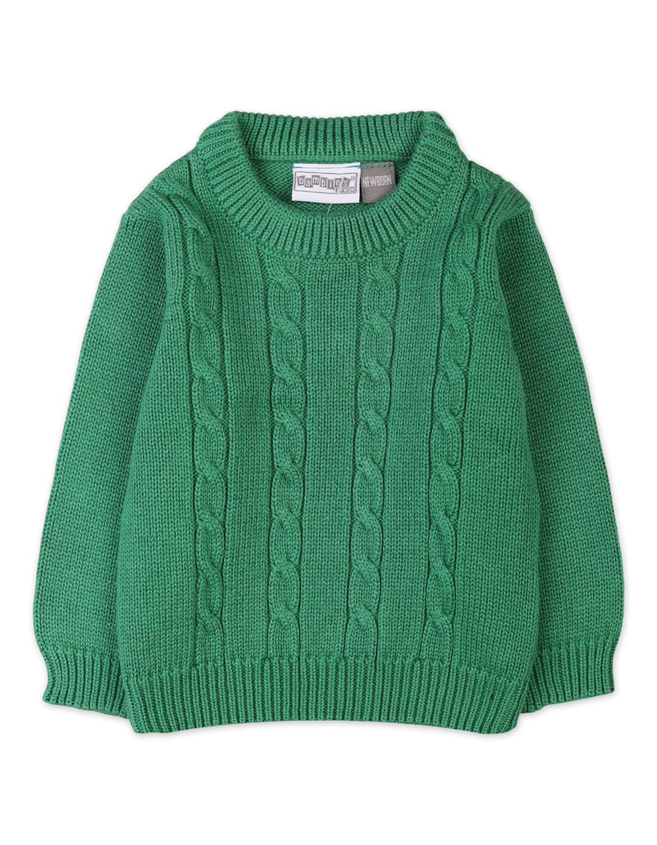 Newborn Baby Winter Jumpers Bambies Cable Knit Green at Zubaidas