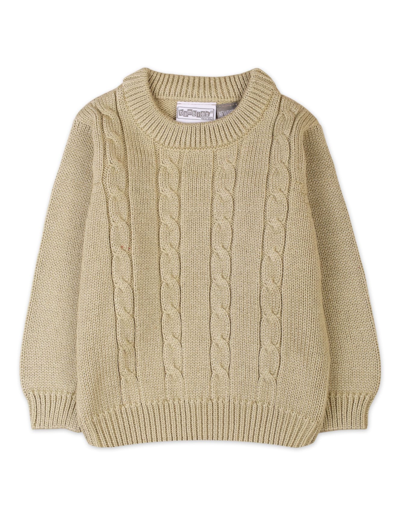 Newborn Baby Winter Sweaters Bambies Cable Knit Beige at Zubaidas