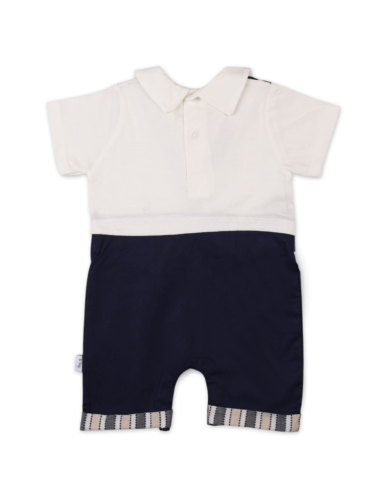 Newborn Boys Summer Romper Beige Premium Turkish Collection at Zubaidas Official Pakistan