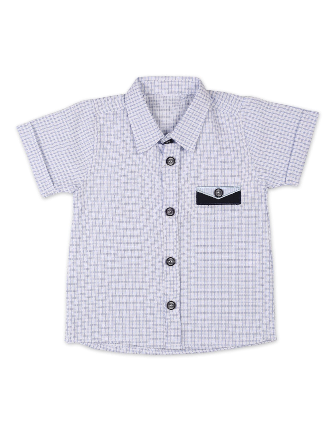 Infant Boys Summer Suit Blue Checked Premium Turkish Collection at Zubaidas Online Pakistan