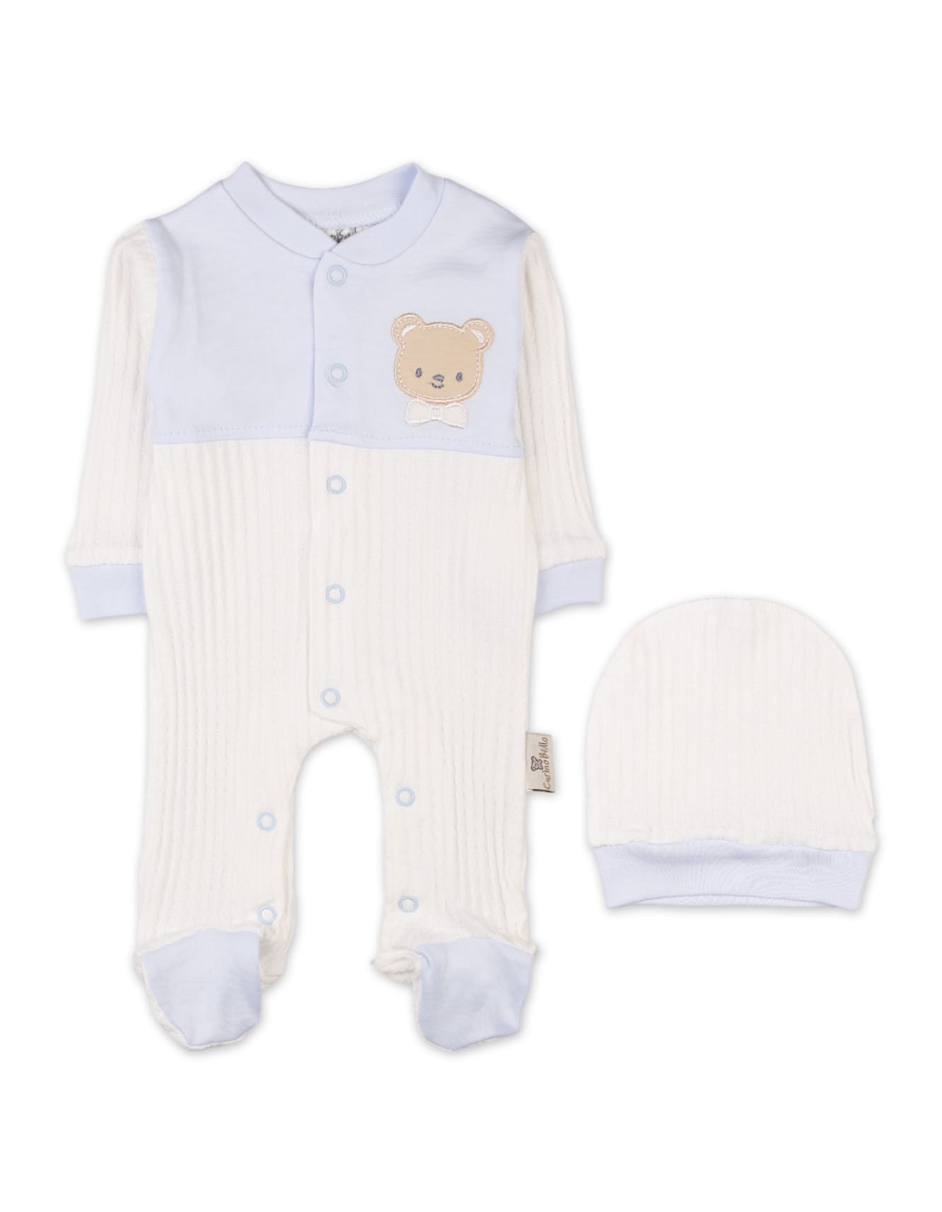 Newborn Romper With Cap Blue Bear Premium Turkish Collection at Zubaidas