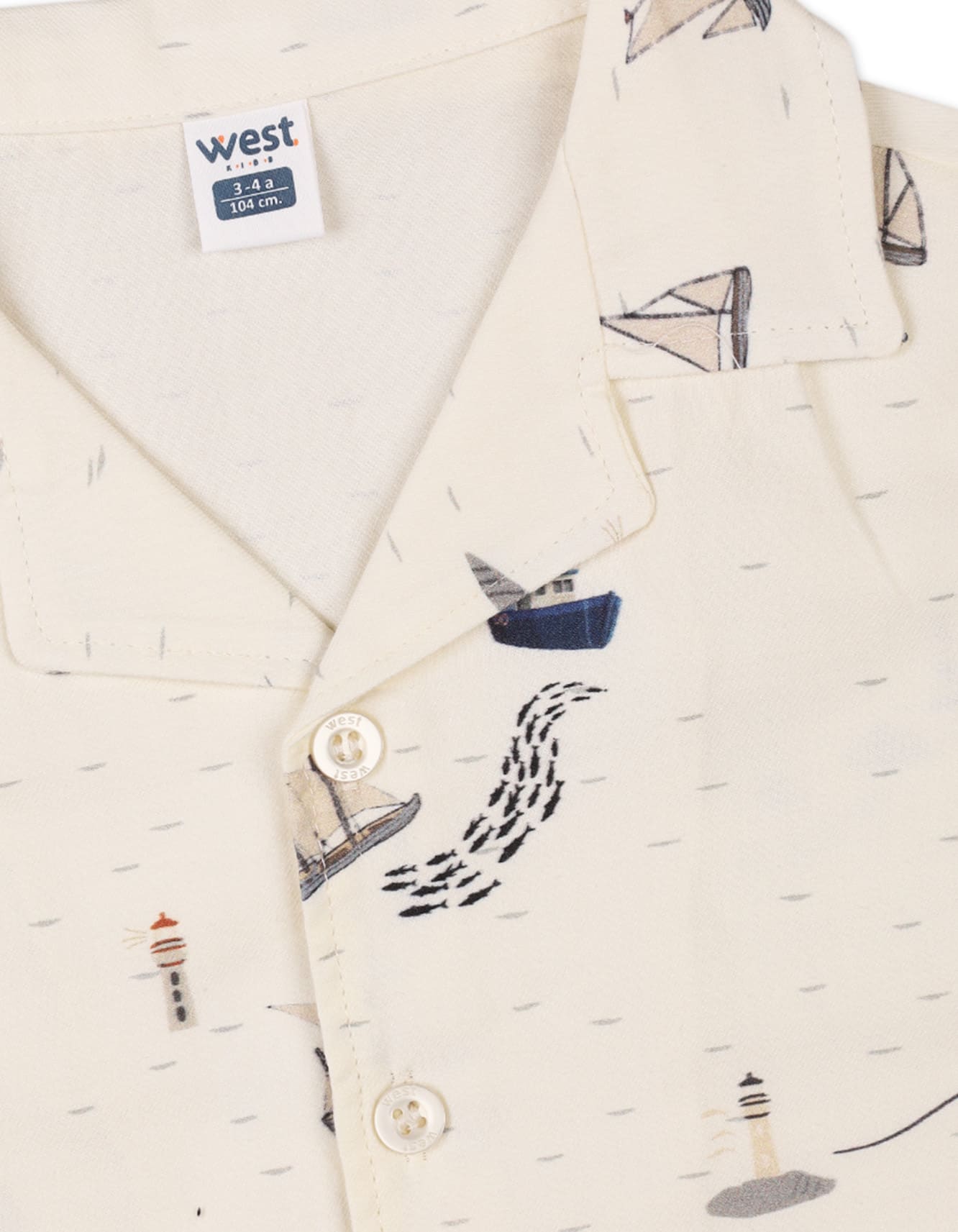 Toddler Boys Summer Suit Off White and Blue Premium Turkish Collection at Zubaidas Online Pakistan