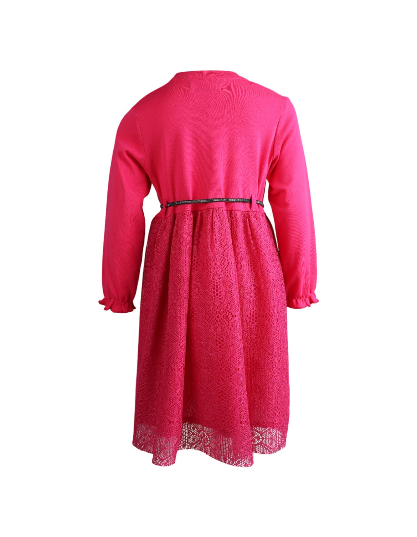 Winter Clothes for Girls Bambies Lace Mesh Shocking Pink at Zubaidas Official